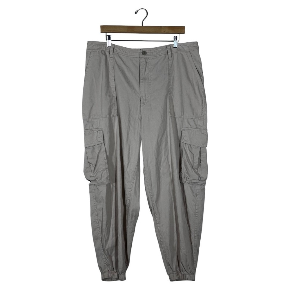 Abercrombie & Fitch Cargo Jogger Solid Pants Tan Gorpcore Utility Size XL